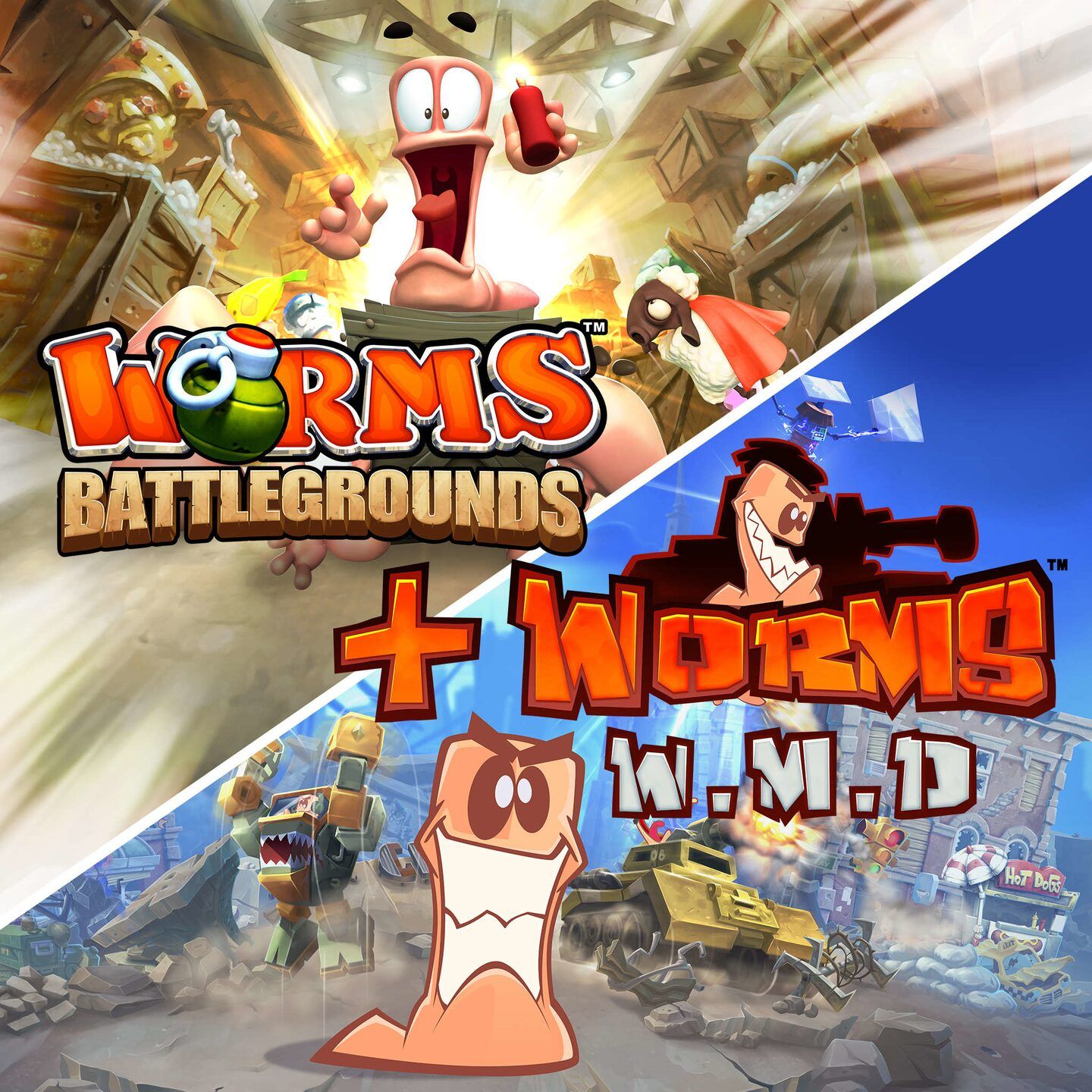 Imagen principal del producto Worms Battlegrounds + Worms W.M.D