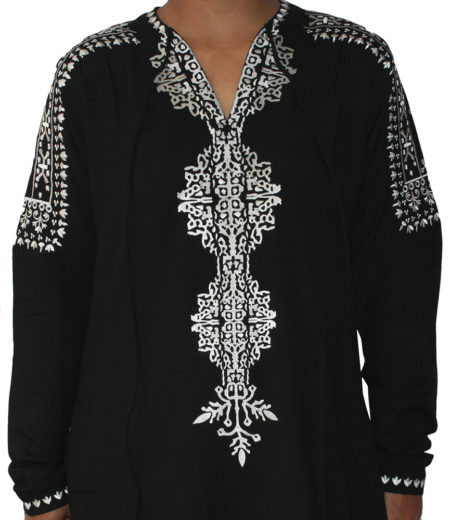 Embroidered Abaya in Eco friendly Bamboo fabric