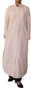 Beautiful plain crepe kaftan abaya with pearl embellishments on shoulder