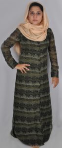 Chiffon animal print Abaya