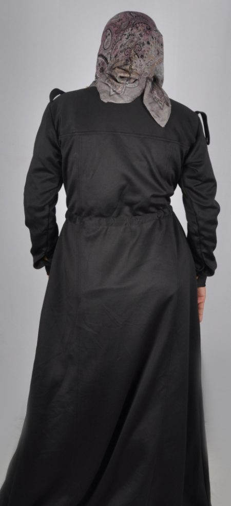 Epaulette with drawstring abaya