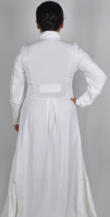 Zipper Abaya White