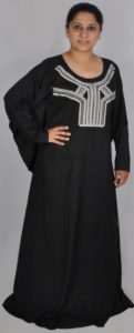 Bamboo Abaya with embroidery and bat sleeves