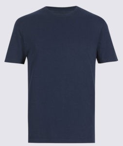 Collarless bamboo t-shirt - black