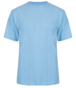 Collarless bamboo t-shirt - light blue