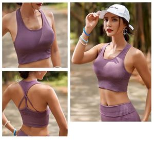 Fitting yoga and sports bra in OG green colour