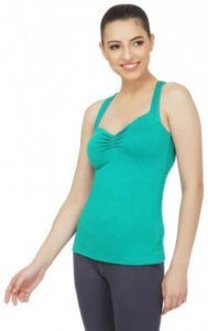 Bamboo lycra  tie back yoga exercise top