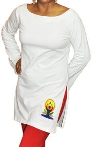 Bamboo full sleeves t-shirt with yoga day embroidery