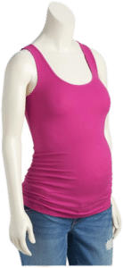 All purpose maternity tank top with a crew neck