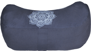 Chakra Mandala embroidered crescent moon zafu cushion - Navy Blue