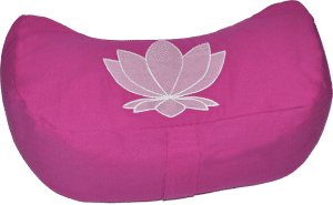 Sacred Lotus flower crescent moon Zafu cushion - Magenta