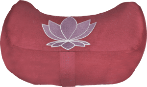 Sacred Lotus flower crescent moon Zafu cushion - Rust