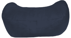 Om Mani Padme Hum embroidered crescent Moon zafu cushion - Navy Blue