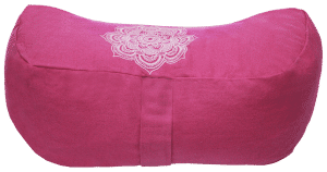Chakra Mandala embroidered crescent moon zafu cushion - Magenta