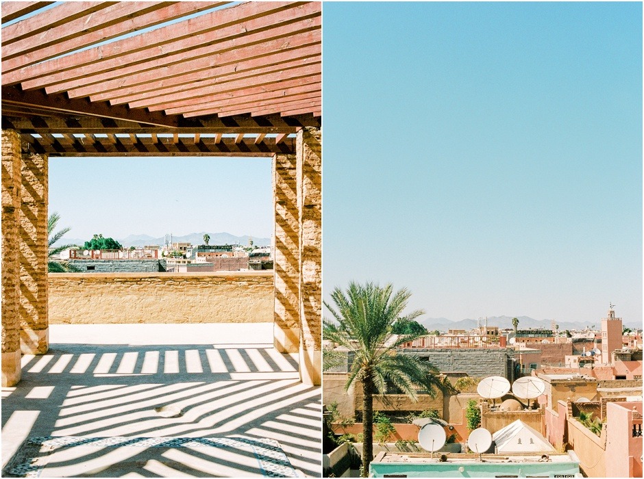 Views of Marrakesh city from the top of El Badi Palace, Morocco