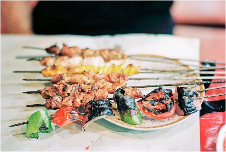 Kebabs in Morocco - street food.