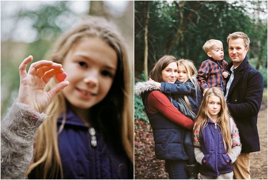 Family portrait in Durham woods.