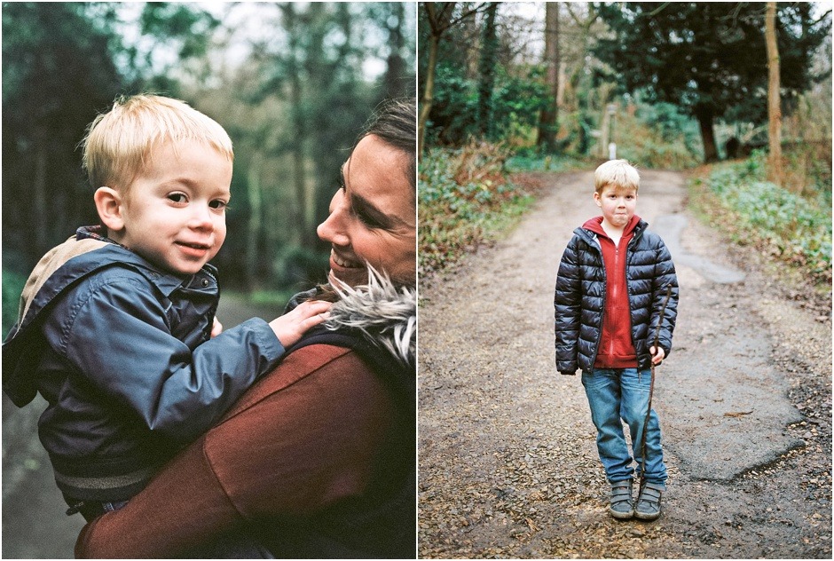 Portraits of Mum and sons in Durham on a walking during winter. Durham Family Photography.