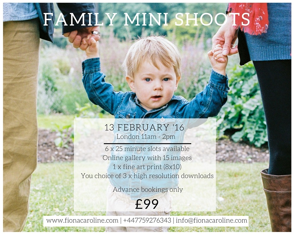 Family mini shoots London Photography