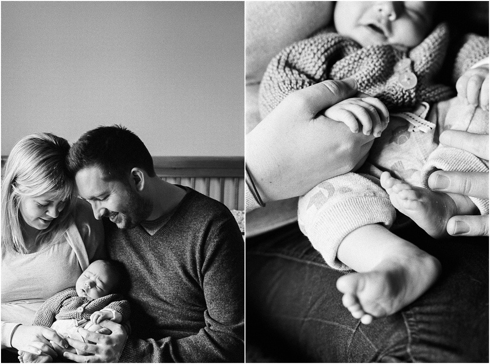 Natural moments between family in Newborn photography