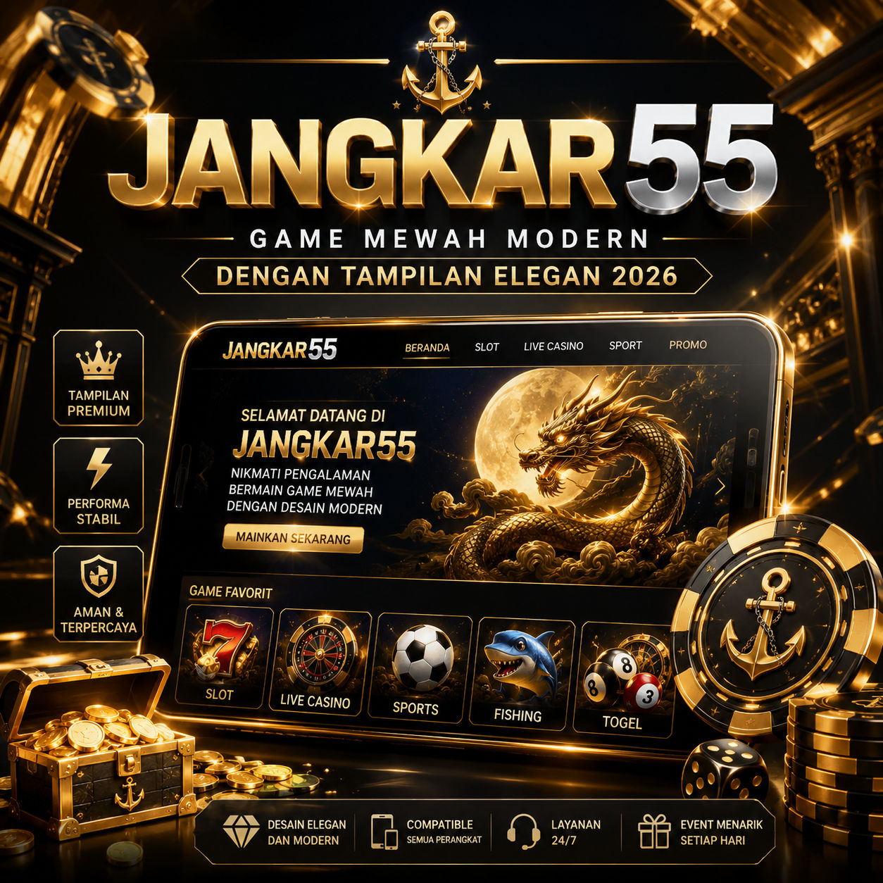 JANGKAR55 | Game Mewah Modern dengan Tampilan Elegan 2026