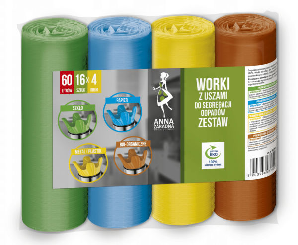 STELLA AZ ZESTAW WORKÓW DO SEGREGACJI 60L 4x16szt (6) STELLA AZ ZESTAW WORKÓW DO SEGREGACJI 60L 4x16szt (6)