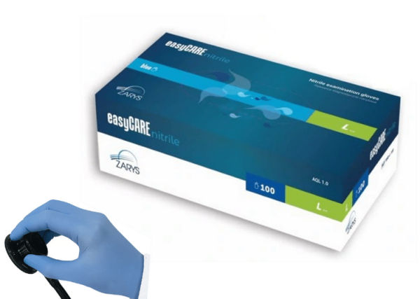 EASY CARE BLUE rękawice nitrylowe PF 08 M a’100