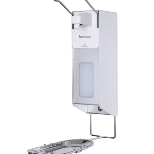 FANECO DOZOWNIK MATALOWY ŁOKCIOWY DO MYDŁA I PŁYNÓW DEZYNF.  0,5L MED500AT