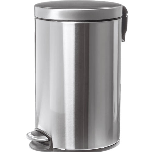 FANECO Kosz na śmieci 12L pedał stal nierdzewna WBP12JS