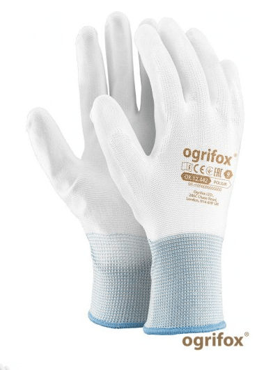 PU W rękawice powlekane 07 S (12/120/240) białe PU W rękawice powlekane 07 S (12/120/240) białe