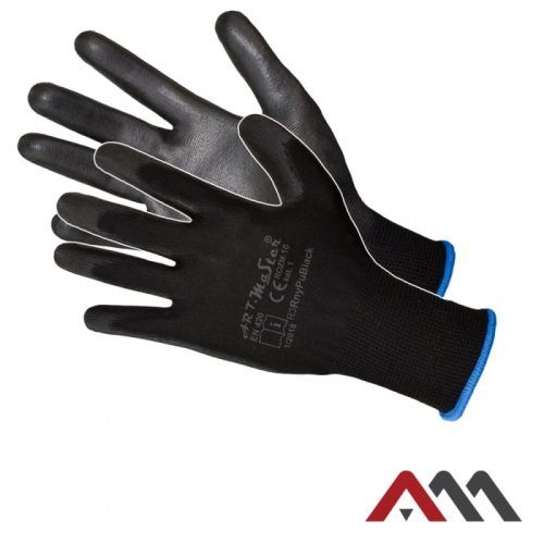 RnyPuBlack rękawice powlekane 09 L