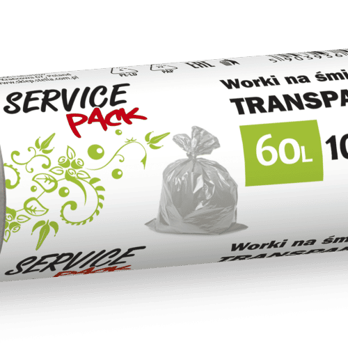 STELLA worki na śmieci 60L transparentne