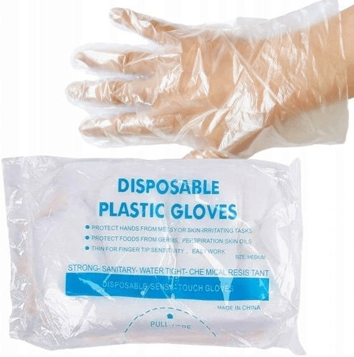 rękawice folia HDPE 100szt  09 L