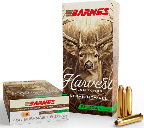 Barnes Harvest Collection Sierra Pro-Hunter Ammunition 450 Bushmaster 260gr FN 2165 fps 20/ct - Image 3