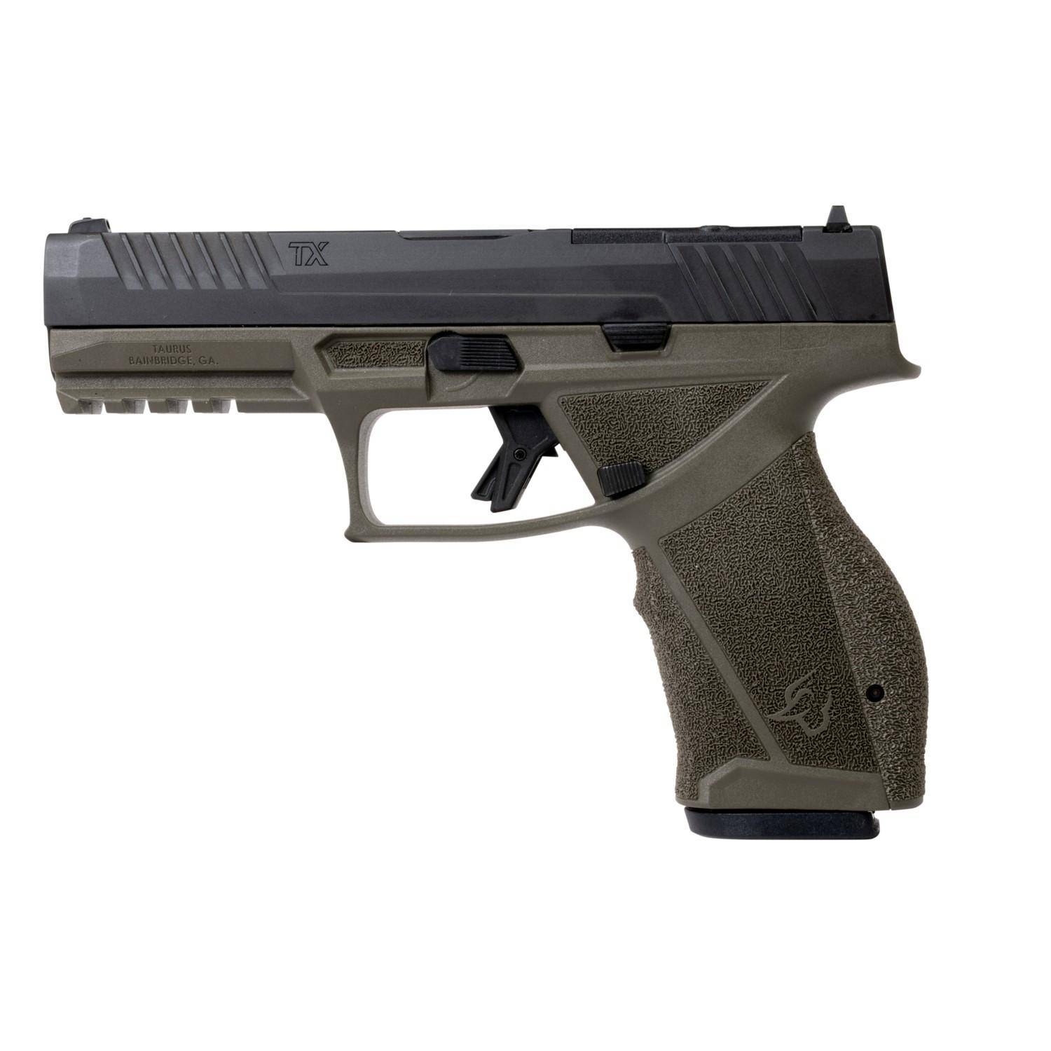Taurus TX9 Full Size Handgun 9mm Luger 17rd Magazines(2) 4.5" Barrel Matte/Slide OD Green/Frame - Image 2