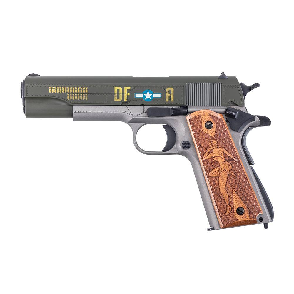 Auto-Ordnance Limited Edition "Memphis Belle" 1911 Handgun .45 Auto 7rd Magazine(1) 5'' Barrel Custom Wood Grips - Image 2