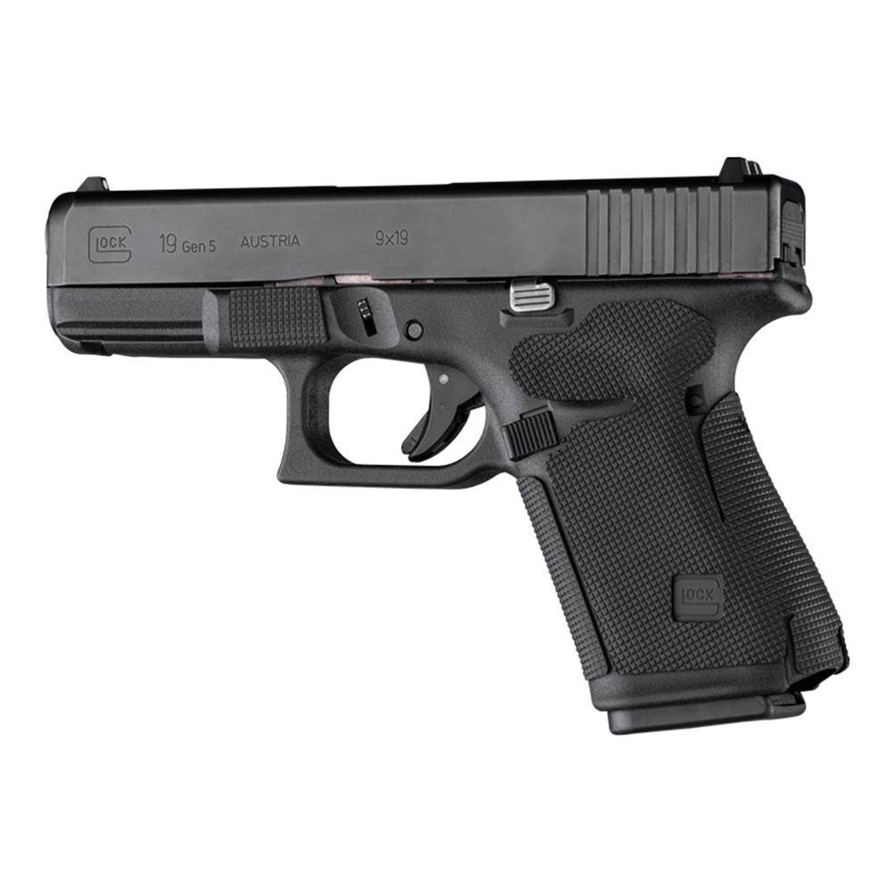Hogue Wrapter Adhesive Grip Glock 19/19 MOS/44 (Gen 5) No Backstrap Rubber Block Texture Black - Image 2