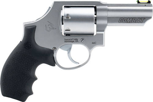 Taurus 66 Combat Handgun .357 Mag 7rd Capacity 3" Stainless Barrel Matte Frame w/Hogue Grip Front Fiber Optic Sight - Image 5