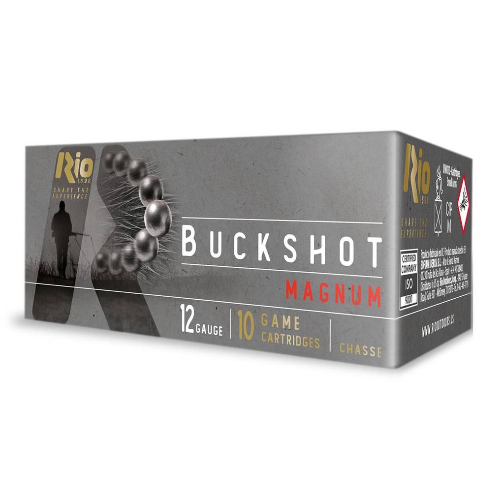 Rio Royal Buck 15P 3'' Magnum Buck Shotshells 12ga 3" 15plts 1200fps #00 10/ct