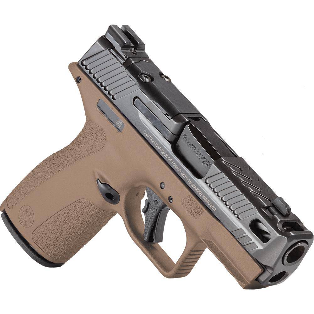 S&W PC Shield-X Carry Comp Midnight Bronze Handgun 9mm Luger 13(1)&15(1)rd Magazines 3.6" Ported Barrel Thumb Safety - Image 3