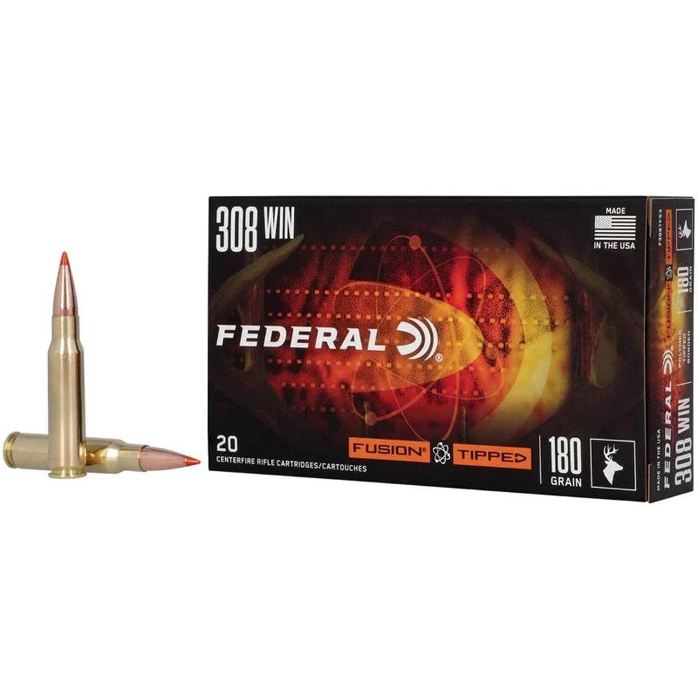 Federal Fusion Tipped Rifle Ammunition 308 Win 180gr PT 2600 fps 20/ct - Image 2