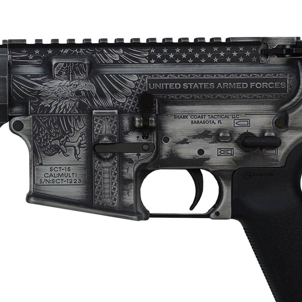 Shark Coast Tactical "Armed Forces Grey" AR-15 Rifle 5.56mm 30rd Magazine 16" Barrel 15" M-LOK Handguard - Image 6