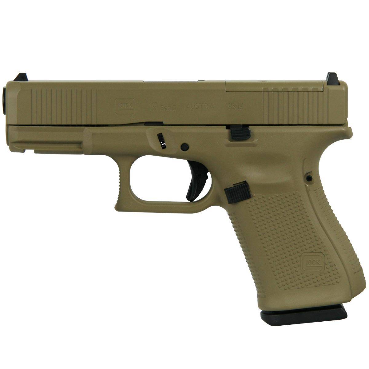 Glock 19 Gen 5 MOS Custom "FDE" Handgun 9mm Luger 15rd Magazines (3) 4.02" Barrel Austria - Image 2