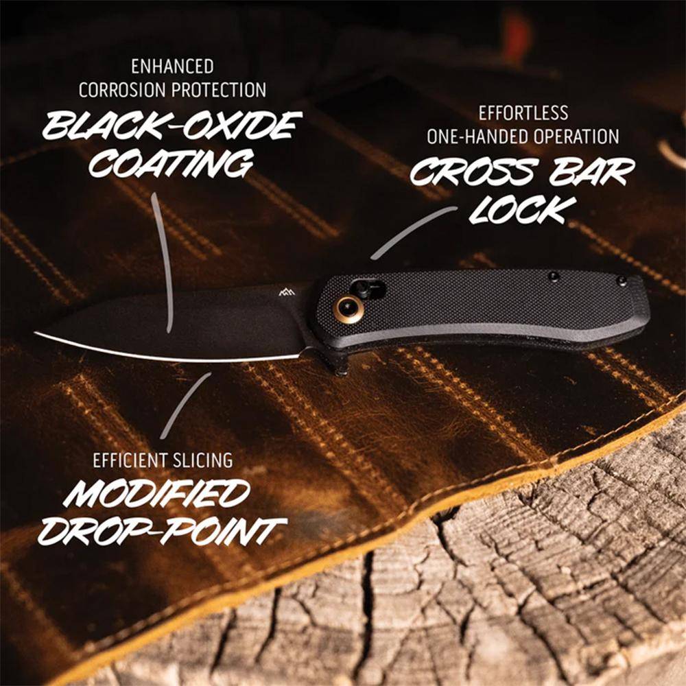 Outdoor Edge Sentinel Folding Knife 3-1/8" Blade Black - Image 2