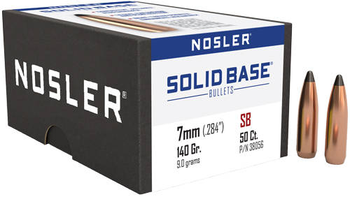 Nosler Solid Base Rifle Bullets 7mm .284" 140 gr 50/ct - Image 2