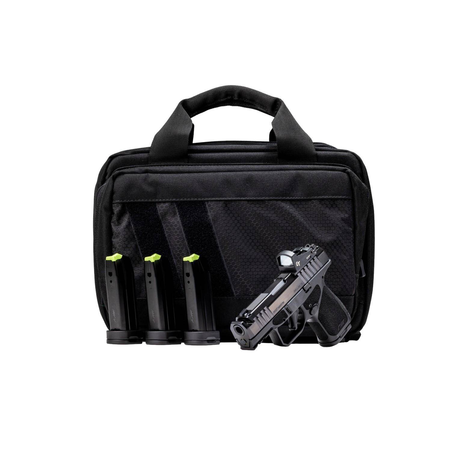 Rost Martin RM1S Comp Handgun Bundle 9mm Luger 12(1)&15(3)rd Magazines 3.6" Barrel Black Crimson Trace Red Dot Pistol