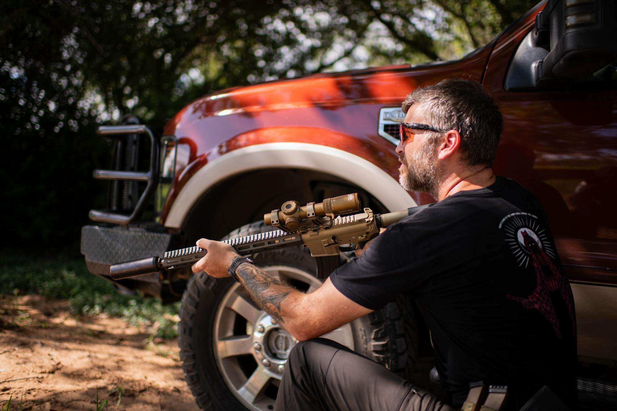 Primary Arms Compact PLxC 1-8x24 FFP RDB Rifle Scope - ACSS Raptor 5.56/.308 Yard G2 Reticle - FDE - Image 7
