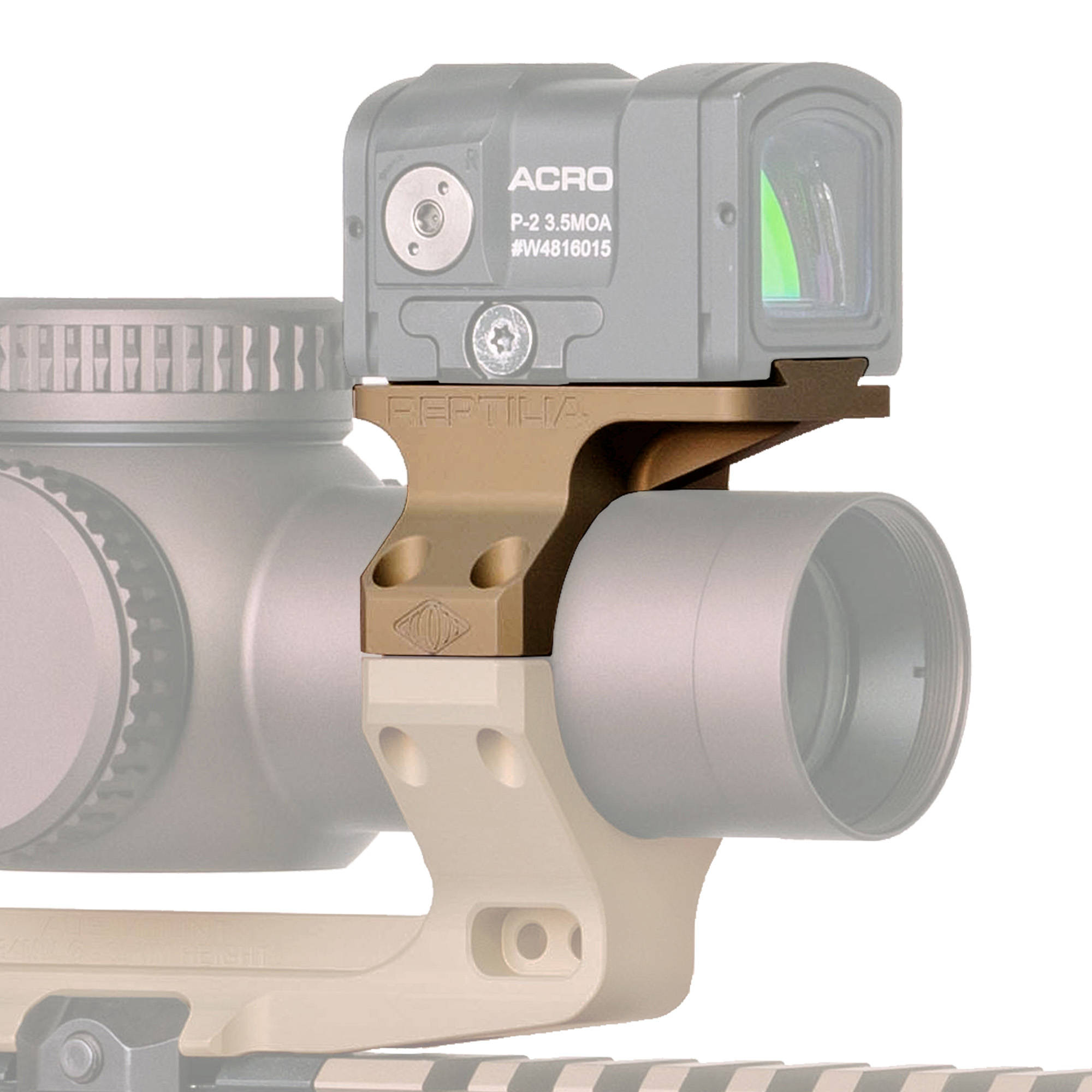 Reptilia ROF-90 Red Dot Mount for Aimpoint Acro P1/P2 and Steiner MPS 34mm FDE - Image 2