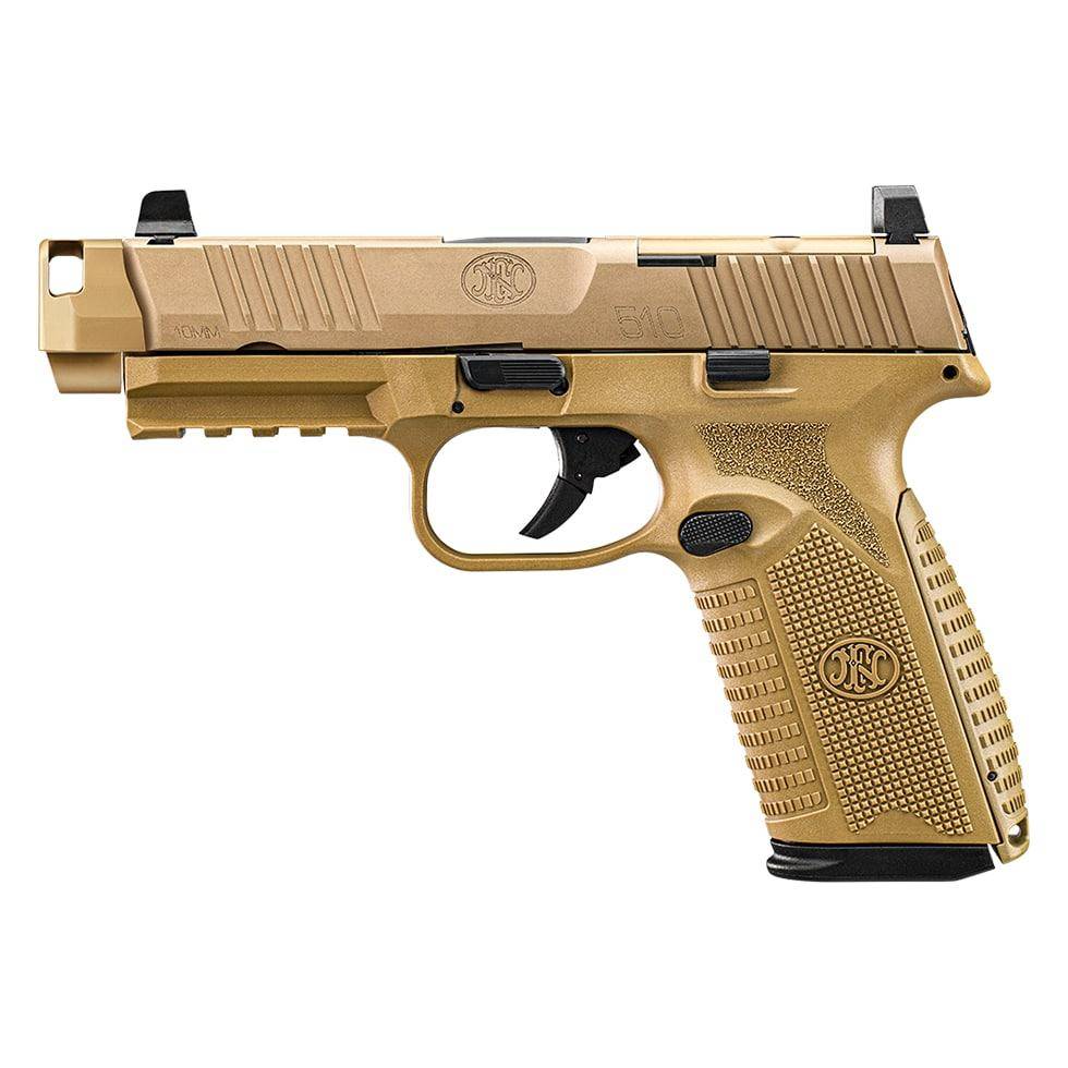 FN 510 MRD Handgun 10mm Auto 15rd Magazine (2) 4.1" Barrel Compensator FDE - Image 2