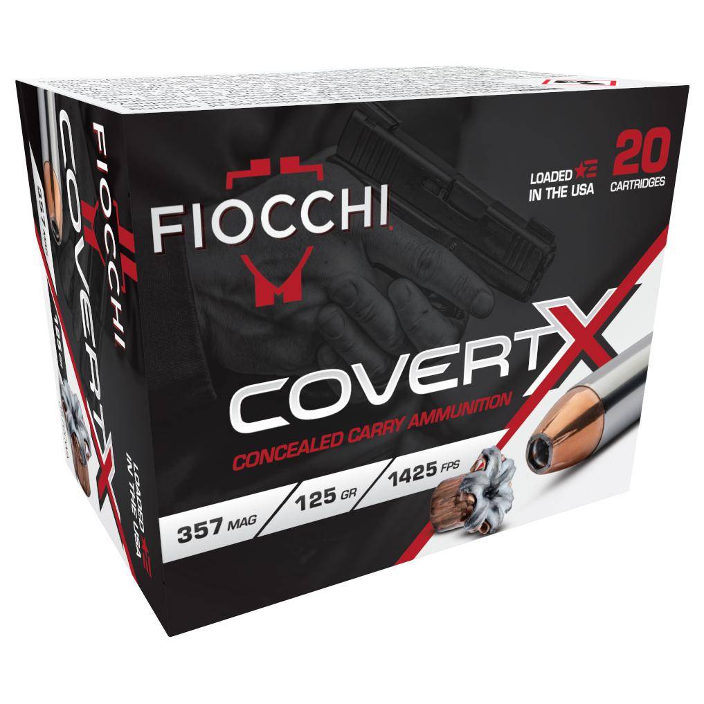 Fiocchi CovertX Handgun Ammunition .357 Mag 125gr JHP 1425 fps 20/ct